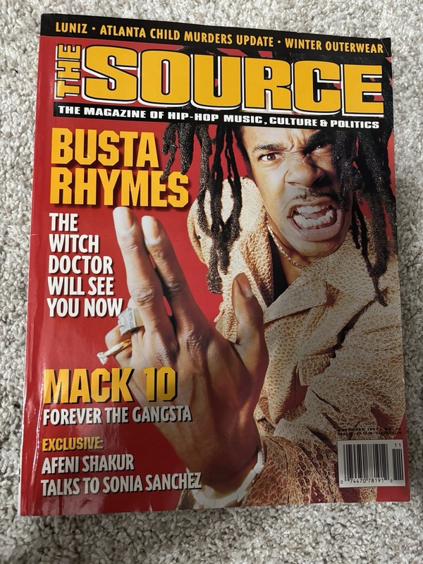 The Source Magazine November 1997 #98 Busta Rhymes Mack 10 Luniz Afeni Shakur
