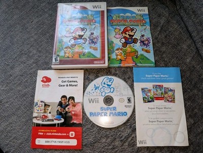 Super Paper Mario Nintendo Selects Edition (Nintendo Wii) CIB/Complete Tested!