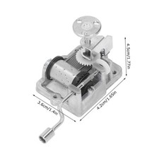 _18 Note Musical Mechanism Movement Retro Style Alloy Replacement Hand Crank