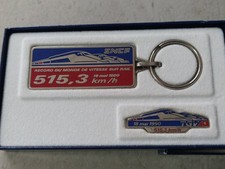Coffret TGV Porte-clés Pin's Série Limitée SNCF Record Du Monde Vitesse 1990
