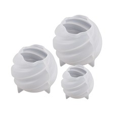 3PCS Rotating  Candle Silicone Mold Spiral  Aromatherapy Candle Mold DIY8023