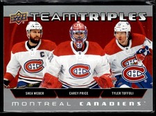 2021-22 Upper Deck Team Triples Shea Weber / Carey Price / Tyler Toffoli