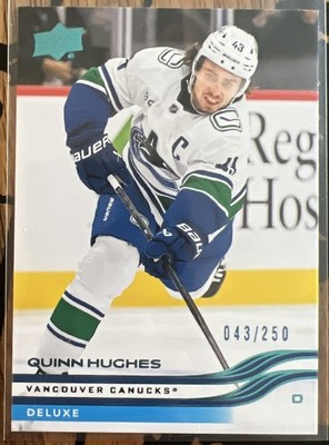 2025-26 UD Series 1 Hockey Quinn Hughes #177 Deluxe #43/250 Mint