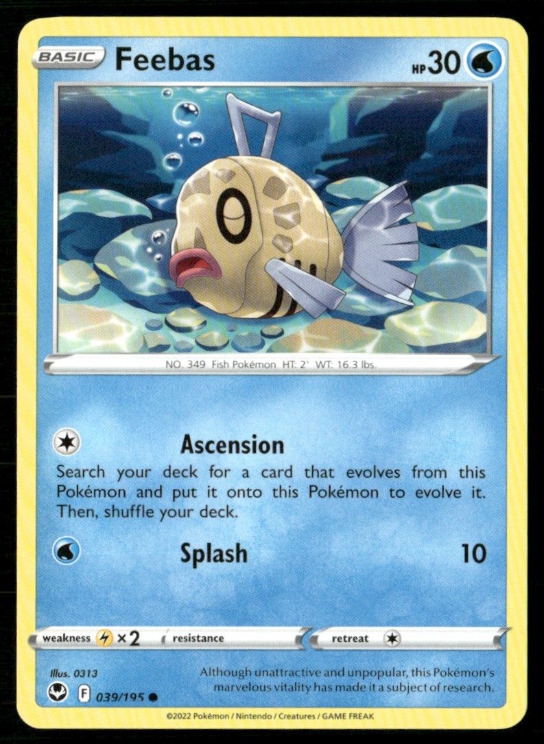 2022 Sword & Shield - Silver Tempest Feebas Basic/Common #39
