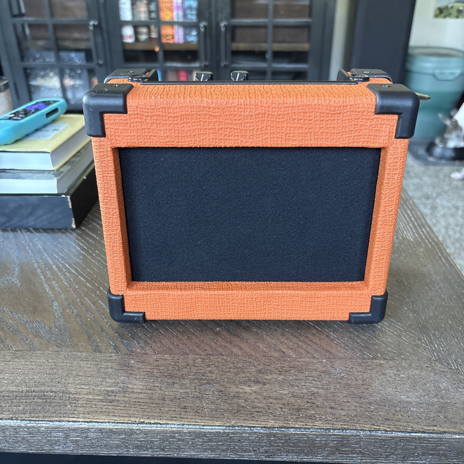 ADM GA-5 Portable Guitar Amplifier Orange w /  9v Battery No Power Supply Needed!