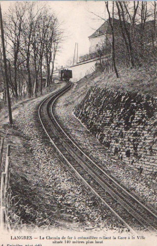 Vieille Carte Postale CPA 52 Langres - Chemin De Fer à Crémaillère - Années 1900