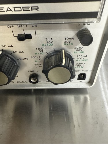 Vtg Leader LEM 75 Electronic Multimeter W/ Cables And Cords Tested Working - Picture 21 of 21