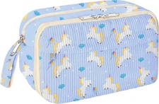 Cute Pencil Case for Girls,Large Corduroy Zippered Pencil Case Pouch, aesthetic 