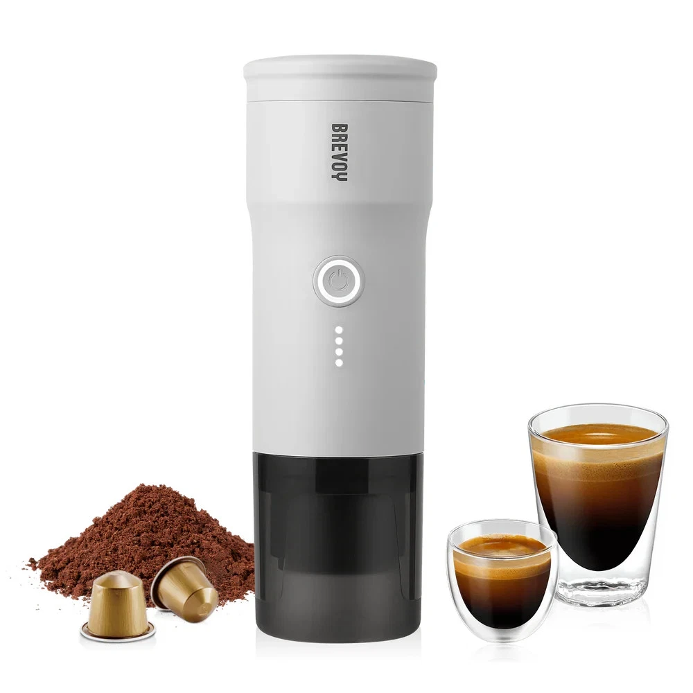 Brevoy Portable Espresso Maker Self Heating Travel Coffee Machine NEW