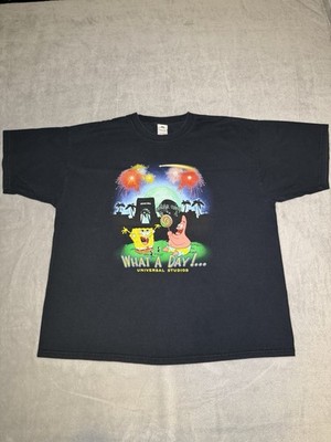 Vintage Universal Studios Spongebob & Patrick T-shirt Men s XXL  What A Day  Exc