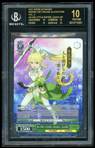 Weiss Schwarz His Little Sister Leafa SAO Alicization V2 SP BGS 10 Black Label