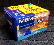 SEALED 6 Pack Memorex DBS 90 Audio Cassette 90 Min Free USA Shipping 