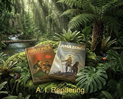Amazons 1 and 2 I II VTG DAW Sci Fi PBs Salmonson Amazons! 1979 1982 Norton