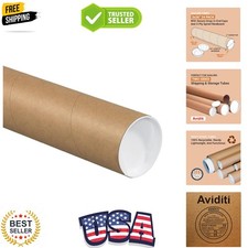BOX Mailing Tubes, 3" W x 26" H, 24-Pack - Round Corrugated Tubes for Mailin...