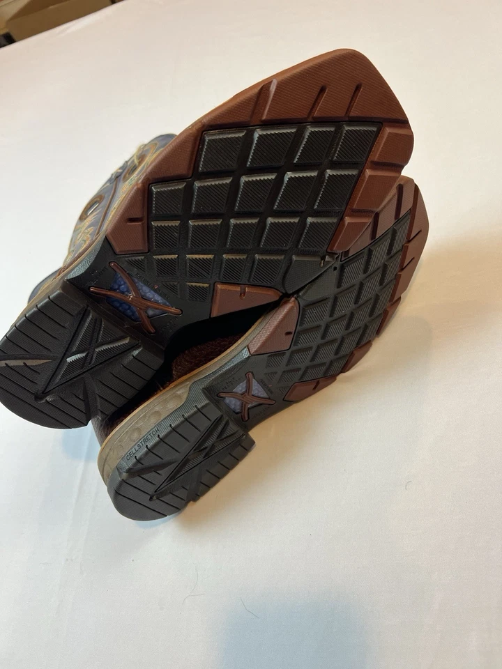 Twisted X 工作靴男式 11EE 棕色皮革方头安全鞋头 MXBA005 全新带标签 — 第 4/4 张图片