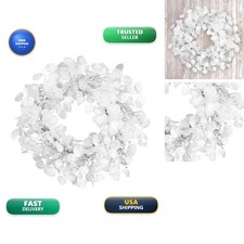 National Tree Company Artificial Christmas Wreath, White, Winter Frost, 24 Inch
