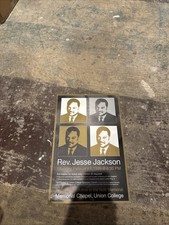 The Reverend Jesse Jackson 1999 Memorial Chapel. Union College Tour Poster -