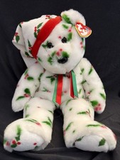 Ty Large Plush Beanie Buddy - 1998 Holiday Teddy