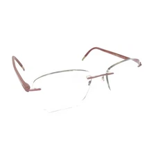Silhouette 4378 40 6055 Titanium Red Brown Rimless Eyeglasses Frames 53-17 135