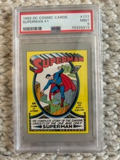 1992 DC Cosmic Cards Superman 1 177 PSA 9 MINT Collectible Comic Book