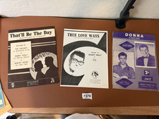 PREMIUM LOT OF 3 SHEET MUSIC BUDDY HOLLY RITCHIE VALENS-7370