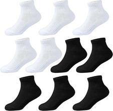 Kids Ankle Socks Boys Cushioned Athletic Short Socks Girls Cotton Quarter Sock C