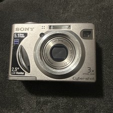 Sony Cyber-shot DSC-W5 5.1MP Digital Camera - Silver for sale