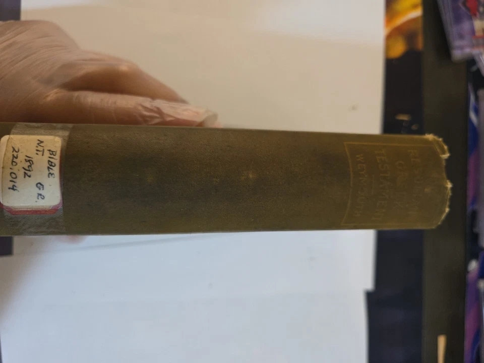 ANTIQUE RARE RESULTANT GREEK TESTAMENT BOOK 1892 RICHARD WEYMOUTH BIBLE OLD Foto 3 de 4