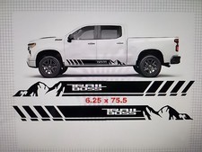 Chevy Trail Boss Bed Vinyl Rocker Mountain Range Graphics Stripes . Set