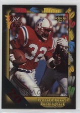 1991 Wild Card 20 Stripe Leonard Russell #76 Rookie RC d4v. rookie card picture
