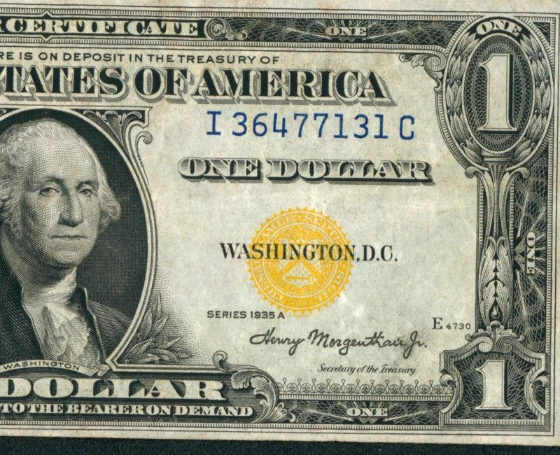 $1 1935 A (( NORTH AFRICA )) Silver Certificate ** PAPER CURRENCY