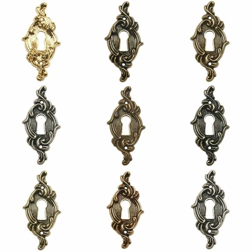 Escutcheon Antique Style Furniture Hardware Key Trim Metal Patina