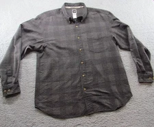 North Face Shirt Mens XL Gray Button Down Tekware Technology Outdoor Nylon