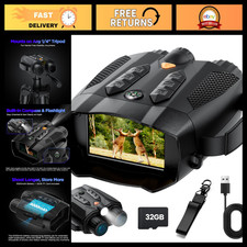 4K Night Vision Goggles for Adults - Tactical Binoculars with Camera, Infrared H