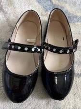 Children  s Place Toddler Girl Size 10 Jeweled Faux Patent Leather Ballet Flats