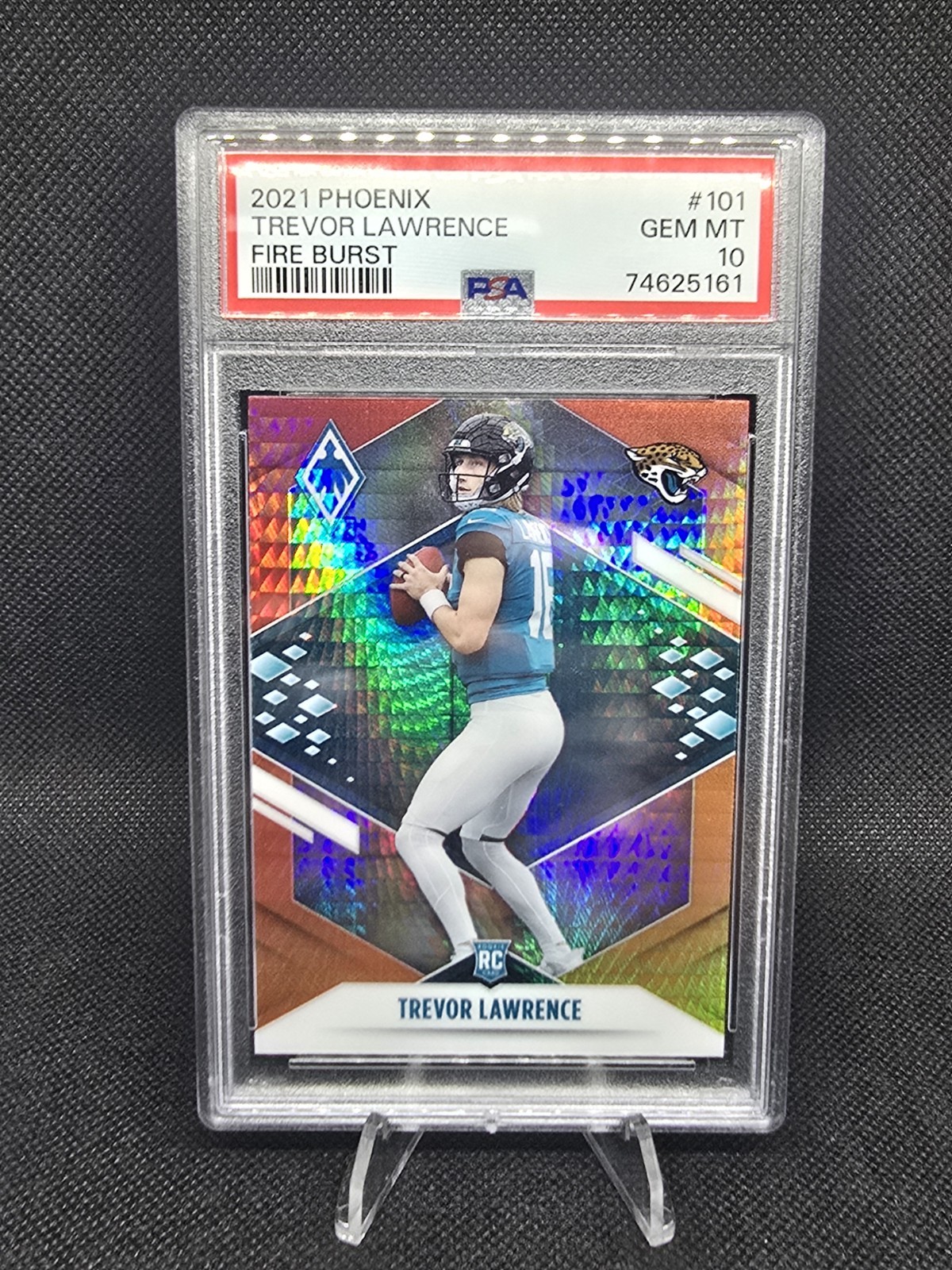 2021 Panini Phoenix - Rookie Trevor Lawrence #101 Fire Burst (RC) PSA 10