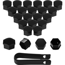 Radschraubenkappen, 17mm, Radmuttern, Radbolzen, Schutzkappen, Schwarz