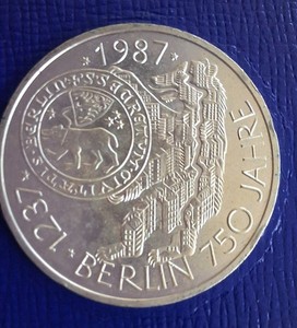 1987 J Germany 10 Deutsche Mark 750th Anniversary of Berlin KM# 166
