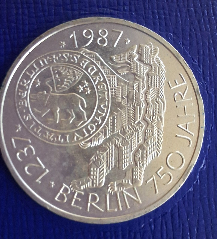 1987 J Germany 10 Deutsche Mark 750th Anniversary of Berlin KM# 166