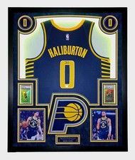 Tyrese Haliburton Signed & Framed Jersey w/LEDS, 3D Logos , PSA10 Rookie & PSA10