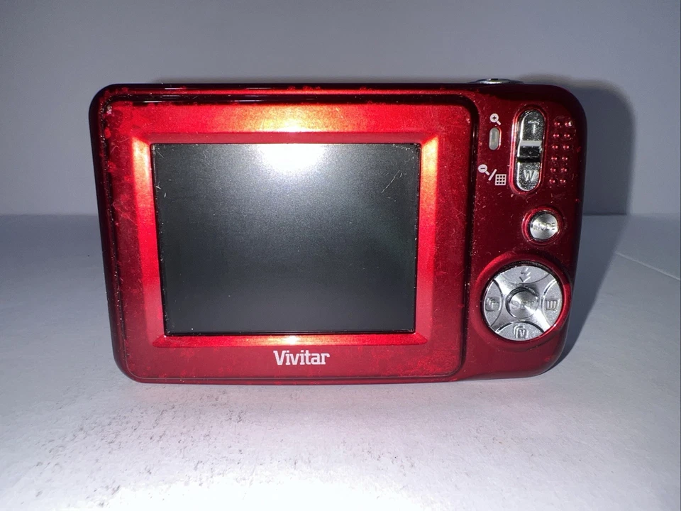 Vivitar ViviCam T324N Digital Camera  Red 3X Optical Zoom 12.1 Mega Pixels Works - Image 3 of 4