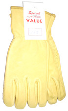 Lambert 775 Tan Goatskin Leather Gloves w Defect Discolor or Scratch Size Small