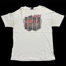 Vintage Y2K Cowboy Bebop Graphic Tee Shirt Mens Medium White Red 2000s Anime