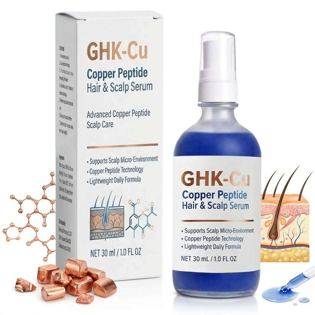 ghk-cu scalp solution Copper Peptide Treatment Essence 30ml with Shaker Bottle ghk cu dosing protocol Three GHK Birth Control Shot Volume:250mL