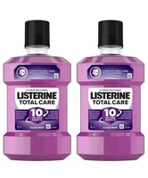 Listerine Total Care Mouthwash Clean Mint Oral Mouth Rinse Wash Pack 2 x 1Litre