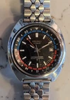 Old Vintage Mens Automatic SEIKO NAVIGATOR-TIMER 70 Stainless Wristwatch w/Date