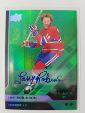 Larry Robinson 2013-14 Upper Deck QUAD Black Diamond EMERALD AUTO #2/10!!!
