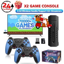 Video Game Console Retro 70000+ Games TV Stick 256G 4K HDMI 2Wireless Controller