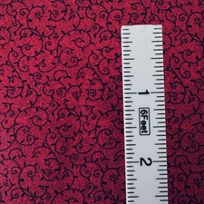 1.5 Yards 44" Wide Keepsake Calico Cotton Red Vine Quilt Fabric By JOANN