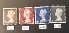 British Queen Elizabeth II Machin High Values Canceled Stamps